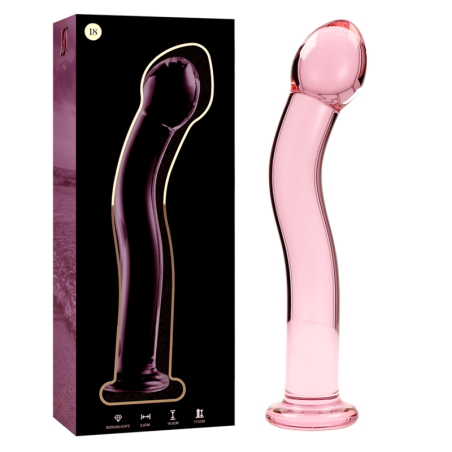 NEBULA SERIES BY IBIZA - MODELO 18 DILDO VIDRO BOROSILICADO ROSA 18.5 