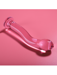 NEBULA SERIES BY IBIZA - MODEL 18 ROZE BOROSILICATE GLAS DILDO 18,5 CM