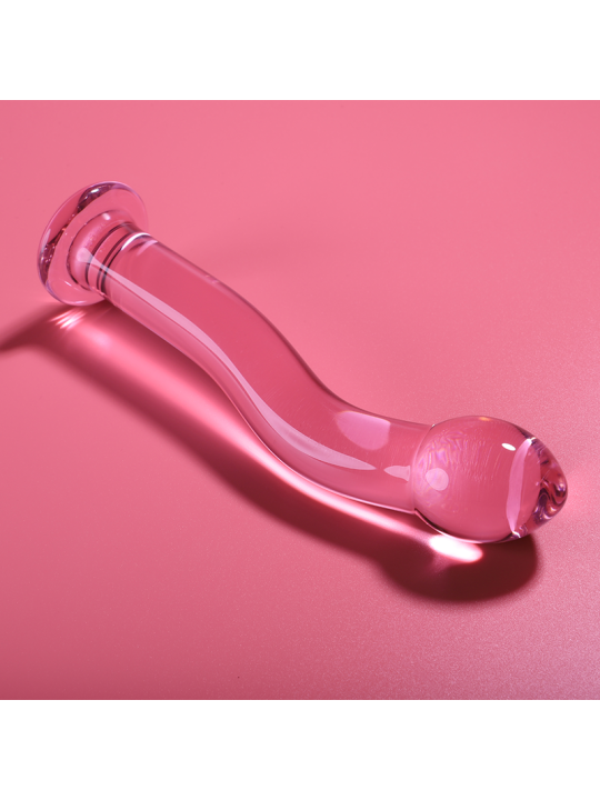 NEBULA SERIES BY IBIZA - MODEL 18 ROZE BOROSILICATE GLAS DILDO 18,5 CM