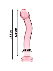 NEBULA SERIES BY IBIZA - MODELO 18 DILDO CRISTAL ROSA 18.5 CM -O- 3.5 