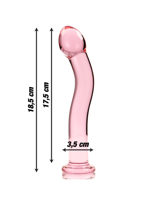 NEBULA SERIES BY IBIZA - MODELO 18 DILDO VIDRO BOROSILICADO ROSA 18.5 