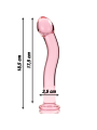 NEBULA SERIES BY IBIZA - MODEL 18 DILDO BOROSILICATE GLASS PINK 18.5 C