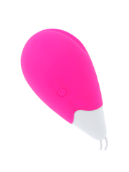 OHMAMA - TEXTURED VIBRATING EGG 10 MODES PINK AND WHITE