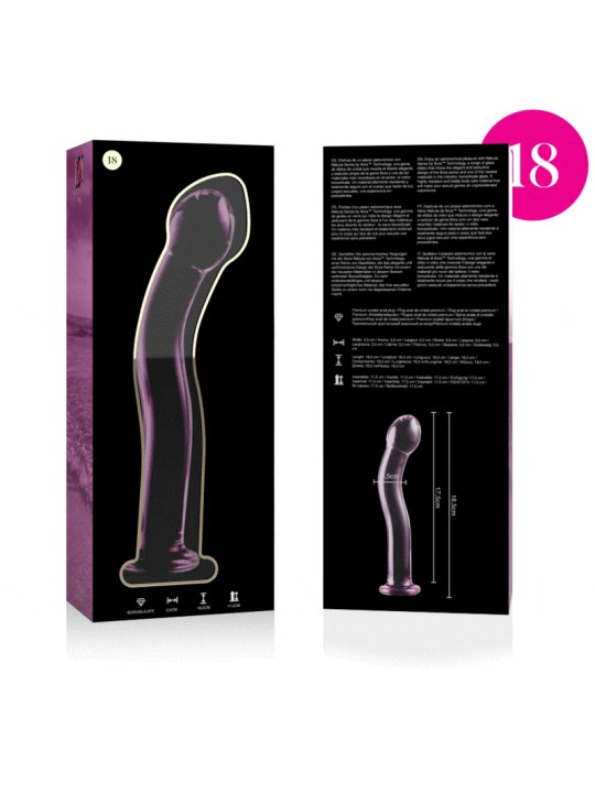 NEBULA SERIES BY IBIZA - MODELO 18 DILDO CRISTAL ROSA 18.5 CM -O- 3.5 