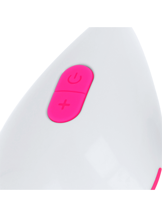 OHMAMA - OVO VIBRANTE 10 MODOS ROSA E BRANCO