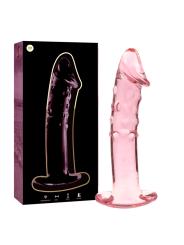 NEBULA SERIES BY IBIZA - MODEL 19 ROZE BOROSILICATE GLAS DILDO 18,5 CM
