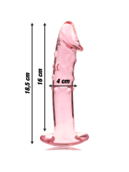 NEBULA SERIES BY IBIZA - MODELO 19 DILDO CRISTAL ROSA 18.5 CM -O- 4 CM