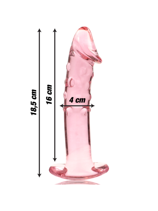 NEBULA SERIES BY IBIZA - MODELL 19 DILDO BOROSILIKATGLAS ROSA 18.5 CM 