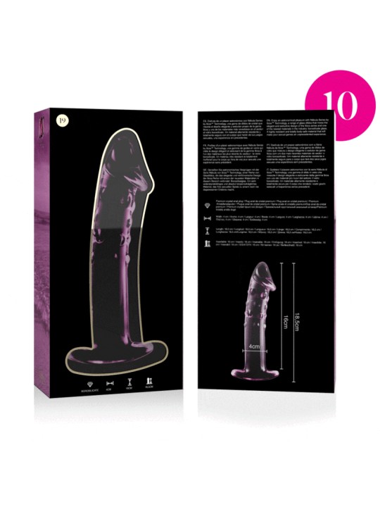 NEBULA SERIES BY IBIZA - MODELL 19 DILDO BOROSILIKATGLAS ROSA 18.5 CM 
