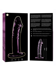 NEBULA SERIES BY IBIZA - MODELO 19 DILDO CRISTAL ROSA 18.5 CM -O- 4 CM