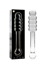 NEBULA SERIES BY IBIZA - MODEL 20 DILDO BOROSILICATE GLASS CLEAR 20.5 