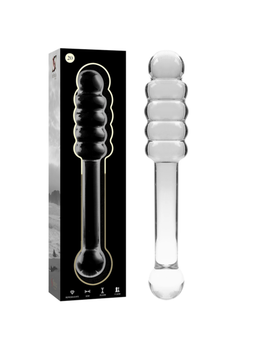 NEBULA SERIES BY IBIZA - MODELLO 20 DILDO IN VETRO BOROSILICATO TRASPA