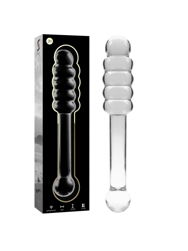 NEBULA SERIES BY IBIZA - MODÈLE 20 GODE EN VERRE BOROSILICATE CLAIR 20