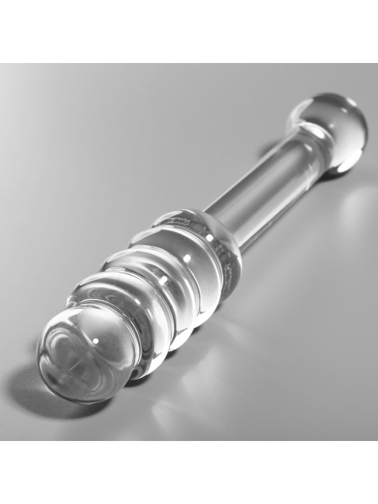 NEBULA SERIES BY IBIZA - MODEL 20 DILDO BOROSILICATE GLASS CLEAR 20.5 