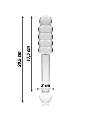 NEBULA SERIES BY IBIZA - MODELLO 20 DILDO IN VETRO BOROSILICATO TRASPA