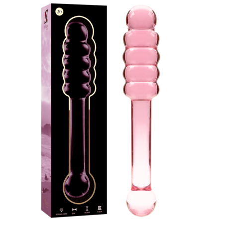 NEBULA SERIES BY IBIZA - MODELL 20 DILDO BOROSILIKATGLAS ROSA 20.5 CM 