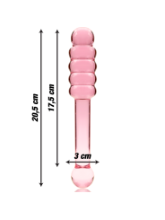 NEBULA SERIES BY IBIZA - MODELO 20 DILDO CRISTAL ROSA 20.5 CM -O- 3 CM
