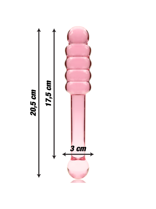 NEBULA SERIES BY IBIZA - MODELO 20 DILDO CRISTAL ROSA 20.5 CM -O- 3 CM