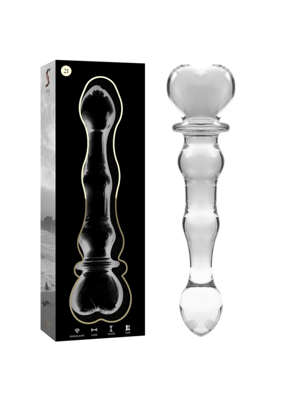 NEBULA SERIES BY IBIZA - MODELLO 21 DILDO IN VETRO BOROSILICATO TRASPA