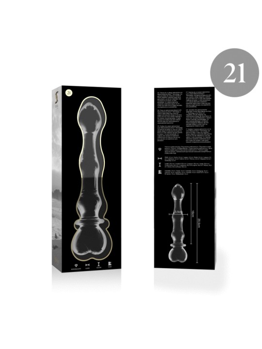 NEBULA SERIES BY IBIZA - MODÈLE 21 GODE EN VERRE BOROSILICATE CLAIR 20