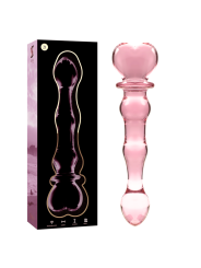 NEBULA SERIES BY IBIZA - MODEL 21 DILDO BOROSILICATE GLASS PINK 20.5 C