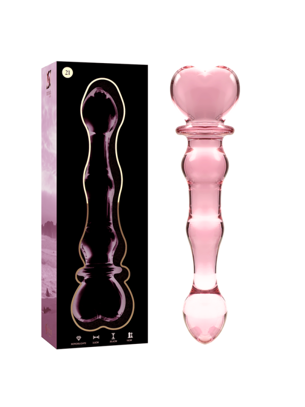 NEBULA SERIES BY IBIZA - MODELO 21 DILDO VIDRO BOROSILICADO ROSA 20.5 