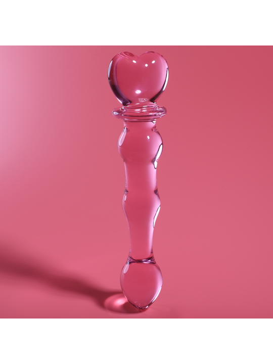 NEBULA SERIES BY IBIZA - MODEL 21 DILDO BOROSILICATE GLASS PINK 20.5 C