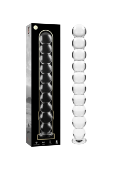 NEBULA SERIES BY IBIZA - MODEL 22 DILDO BOROSILICATE GLASS CLEAR 21.5 