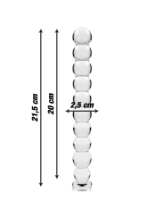 NEBULA SERIES BY IBIZA - MODELL 22 DILDO BOROSILIKATGLAS KLAR 21.5 CM 