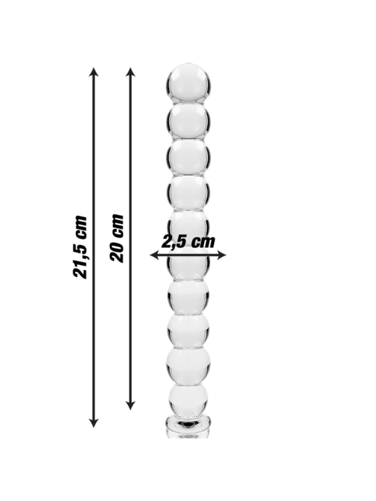 NEBULA SERIES BY IBIZA - MODELO 22 DILDO VIDRO BOROSILICADO TRANSPAREN