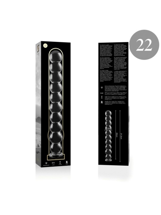 NEBULA SERIES BY IBIZA - MODELO 22 DILDO CRISTAL TRANSPARENTE 21.5 CM 