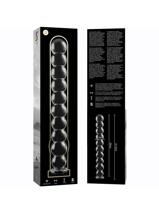NEBULA SERIES BY IBIZA - MODELLO 22 DILDO IN VETRO BOROSILICATO TRASPA
