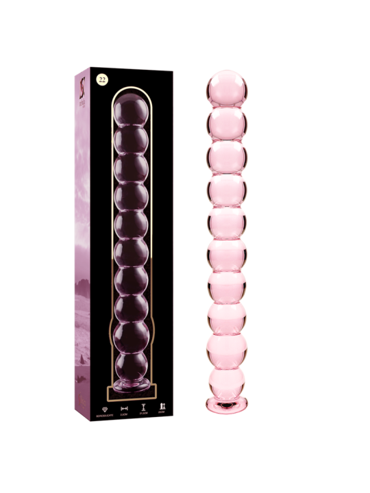 NEBULA SERIES BY IBIZA - MODELL 22 DILDO BOROSILIKATGLAS ROSA 21.5 CM 