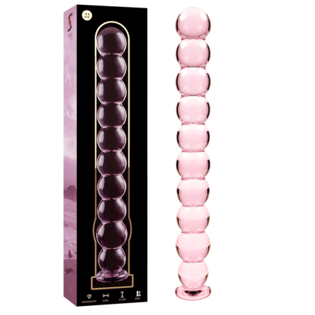 NEBULA SERIES BY IBIZA - MODELO 22 DILDO CRISTAL ROSA 21.5 CM -O- 2.5 