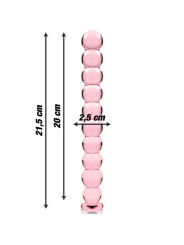 NEBULA SERIES BY IBIZA - MODELO 22 DILDO CRISTAL ROSA 21.5 CM -O- 2.5 