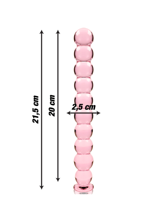 NEBULA SERIES BY IBIZA - MODELO 22 DILDO CRISTAL ROSA 21.5 CM -O- 2.5 