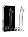 NEBULA SERIES BY IBIZA - MODEL 23 DILDO BOROSILICATE GLASS CLEAR 21.5 