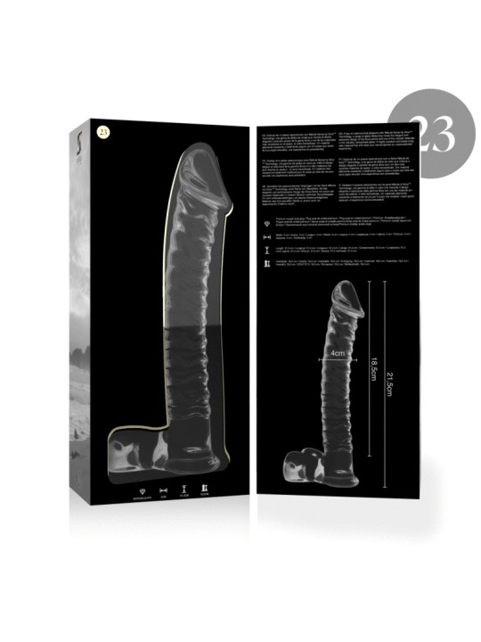NEBULA SERIES BY IBIZA - MODELO 23 DILDO CRISTAL TRANSPARENTE 21.5 CM 