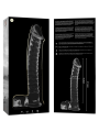 NEBULA SERIES BY IBIZA - MODEL 23 DILDO BOROSILICATE GLASS CLEAR 21.5 
