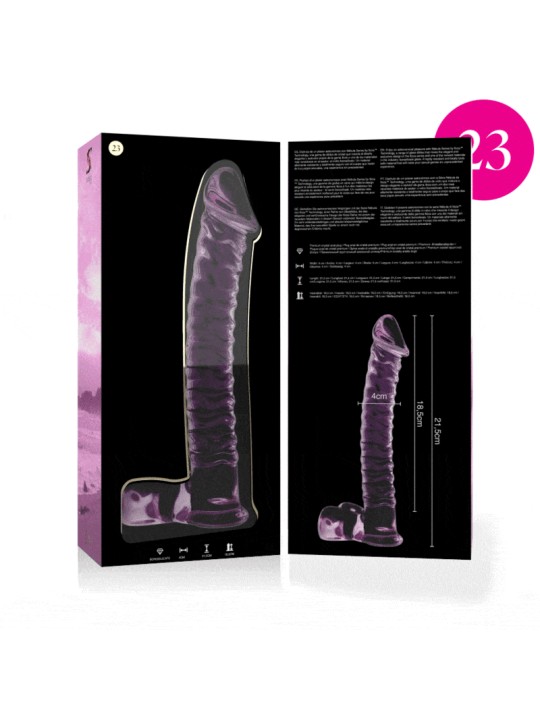 NEBULA SERIES BY IBIZA - MODELLO 23 DILDO IN VETRO BOROSILICATO ROSA 2