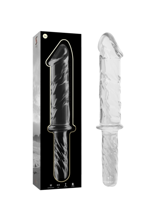 NEBULA SERIES BY IBIZA - MODELLO 24 DILDO IN VETRO BOROSILICATO TRASPA