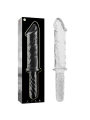 NEBULA SERIES BY IBIZA - MODEL 24 DILDO BOROSILICATE GLASS CLEAR 28.5 
