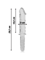 NEBULA SERIES BY IBIZA - MODEL 24 DILDO BOROSILICATE GLASS CLEAR 28.5 