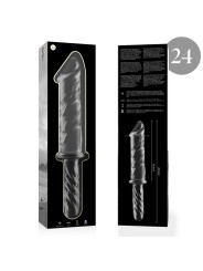 NEBULA SERIES BY IBIZA - MODELLO 24 DILDO IN VETRO BOROSILICATO TRASPA