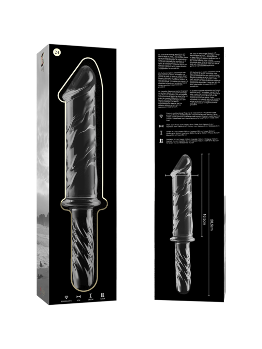 NEBULA SERIES BY IBIZA - MODELLO 24 DILDO IN VETRO BOROSILICATO TRASPA
