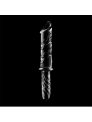 NEBULA SERIES BY IBIZA - MODEL 24 DILDO BOROSILICATE GLASS CLEAR 28.5 