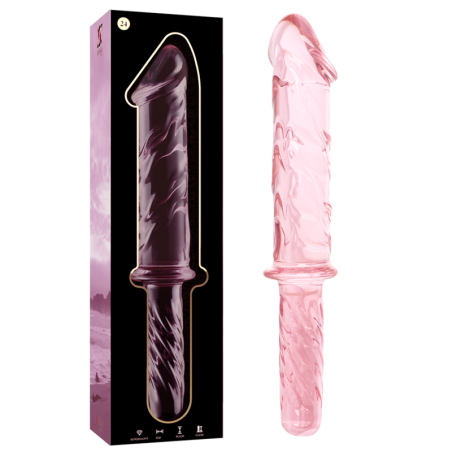 NEBULA SERIES BY IBIZA - MODELL 24 DILDO BOROSILIKATGLAS ROSA 28.5 CM 