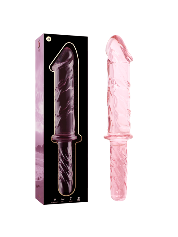 NEBULA SERIES BY IBIZA - MODELO 24 DILDO CRISTAL ROSA 28.5 CM -O- 5 CM