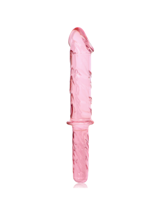 NEBULA SERIES BY IBIZA - MODEL 24 DILDO BOROSILICATE GLASS PINK 28.5 C