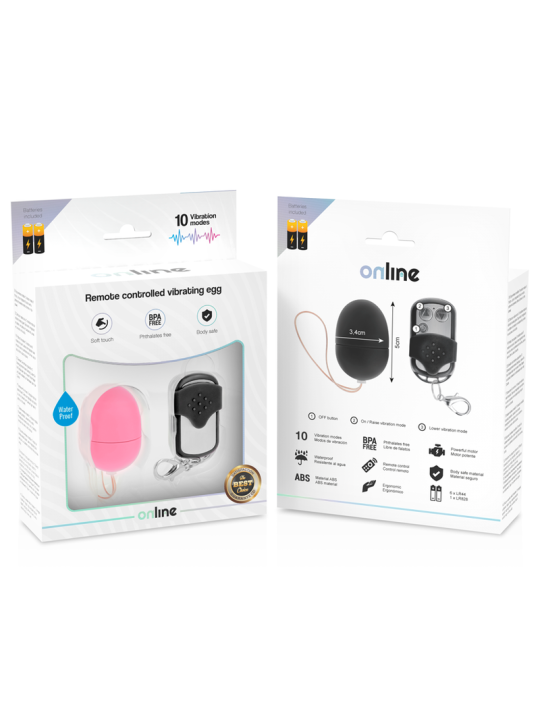 ONLINE - OVO VIBRANTE COM CONTROLE REMOTO S ROSA